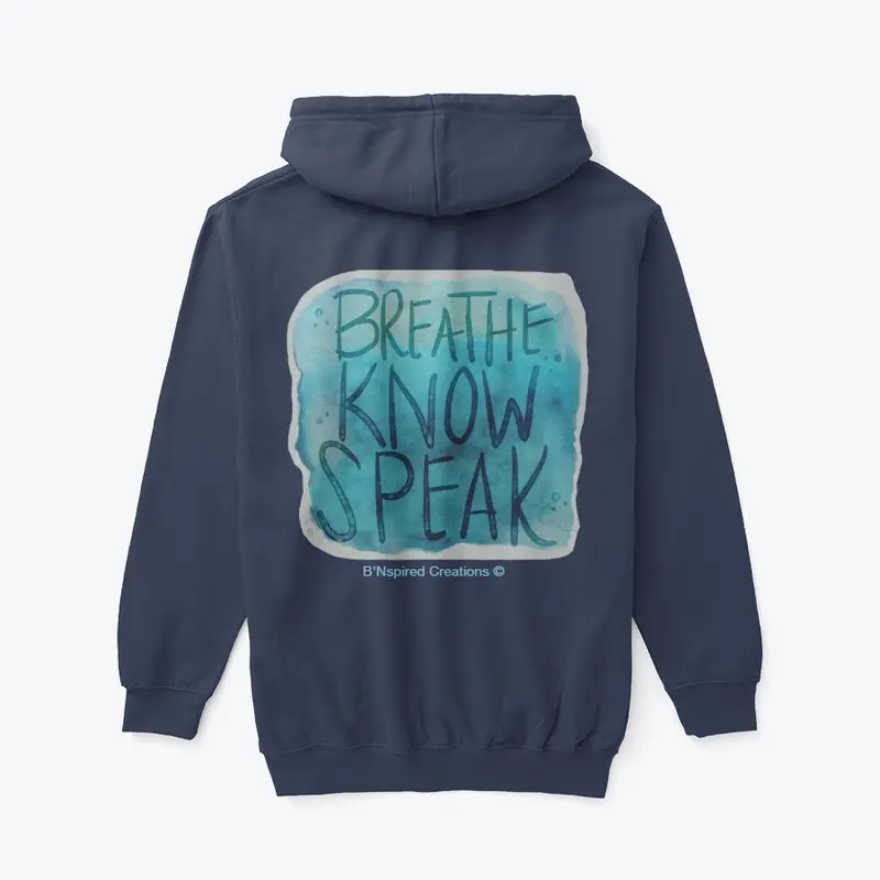 Breath Know Blue Unisex Zip Hoodie 