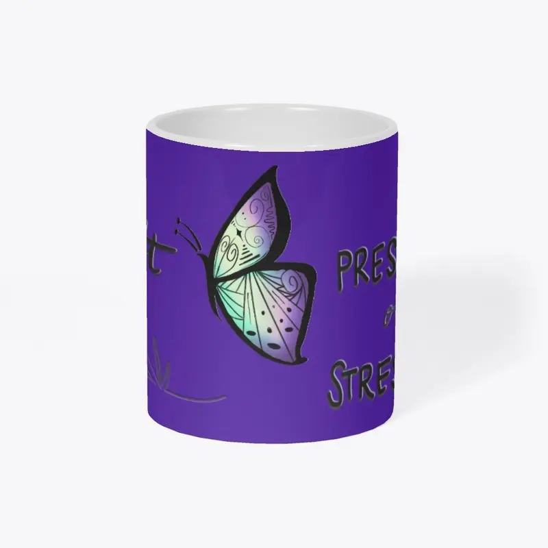 Can't B...Ceramic Mug Purple Butterfly