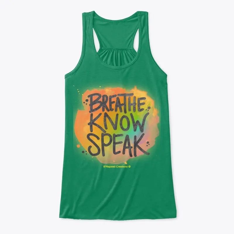 Breathe Know Speak Tank Top Rainbow 