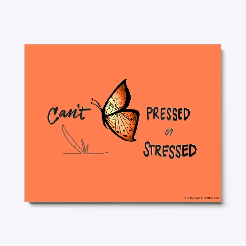 Can't B... Orange Butterfly Canvas