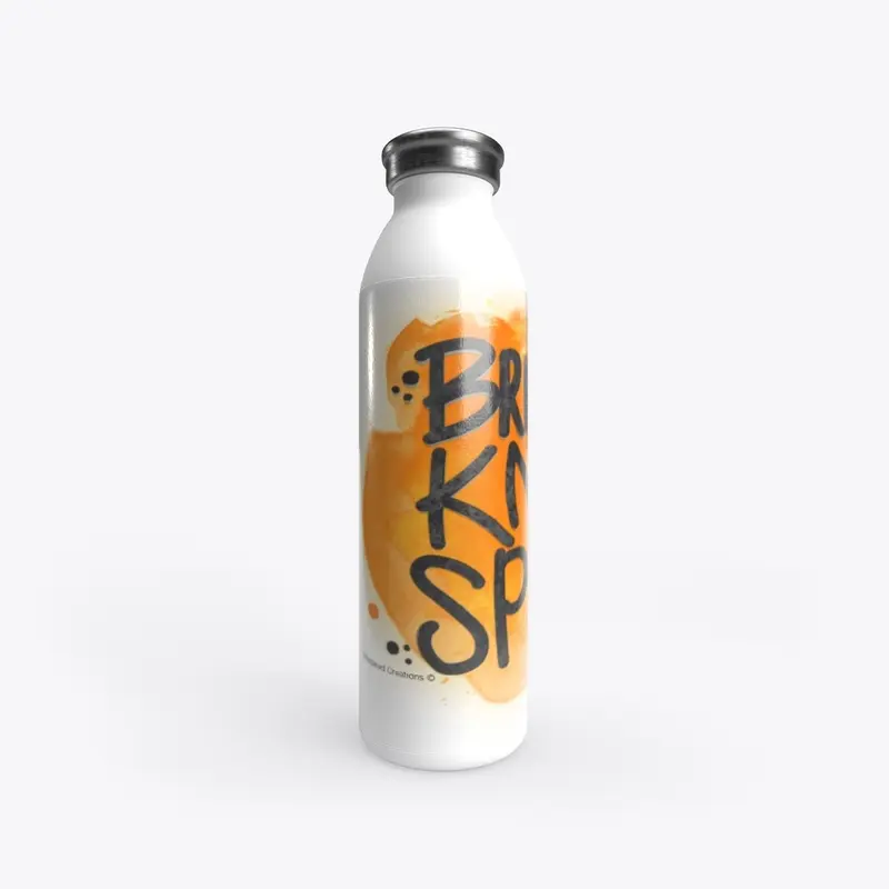 Breathe...Orange Stainless Water Bottle