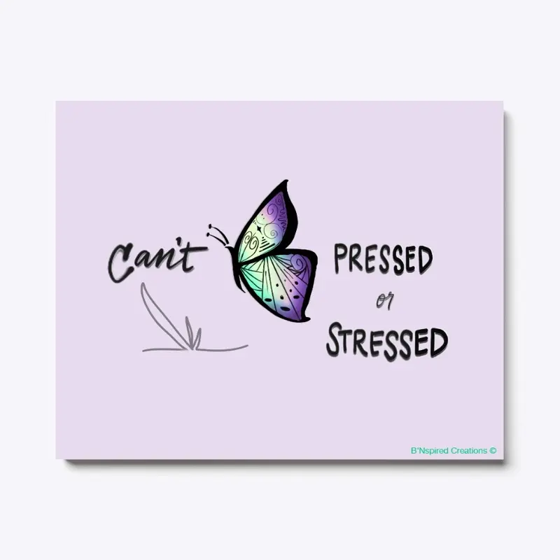 Can't B...Purple Butterfly Canvas