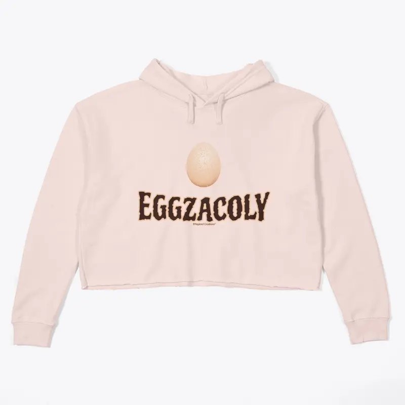 EGGZACOLY Reversed Crop Hoodie