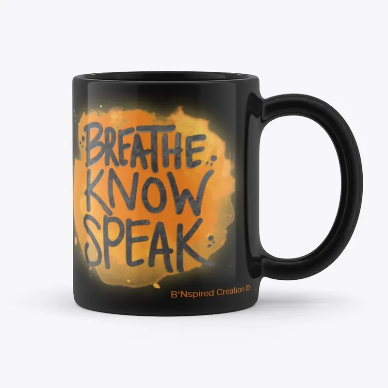 Black Breathe Know Speak Mug