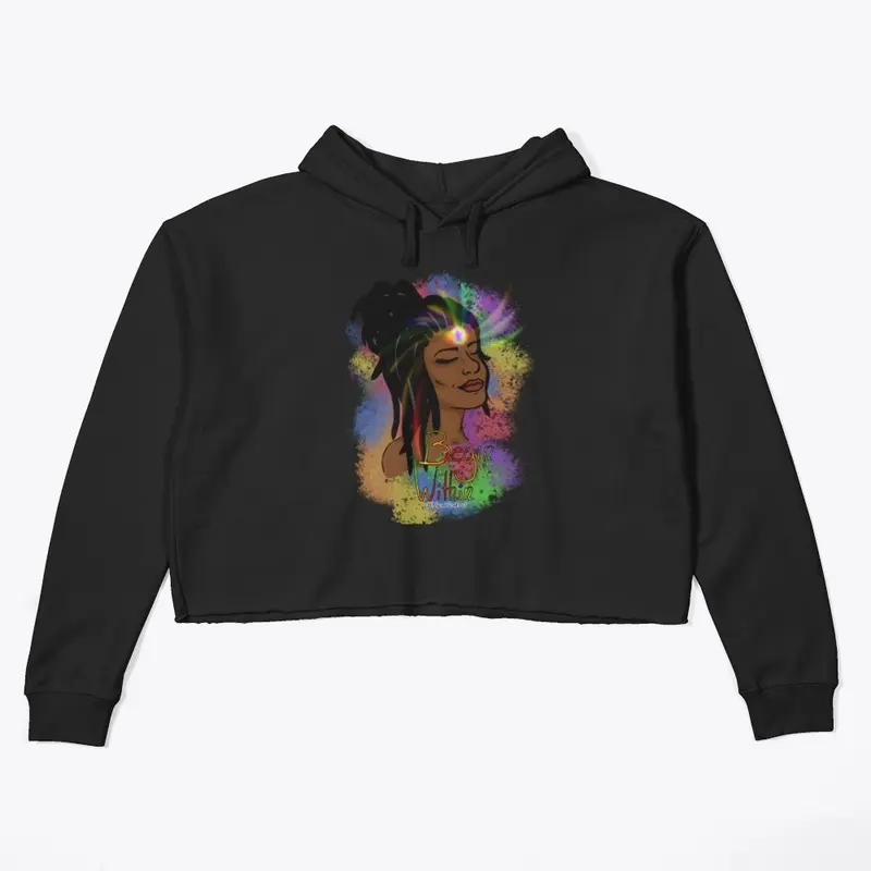 Begin Within Queen Crop Hoodie