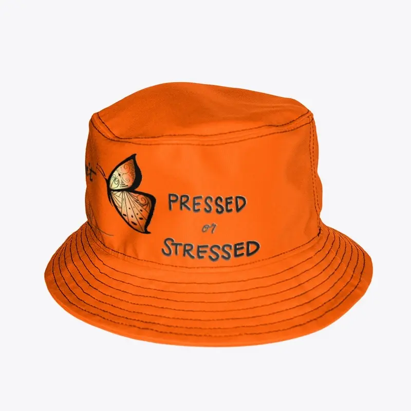 Can't B... Bucket Hat- Orange Butterfly